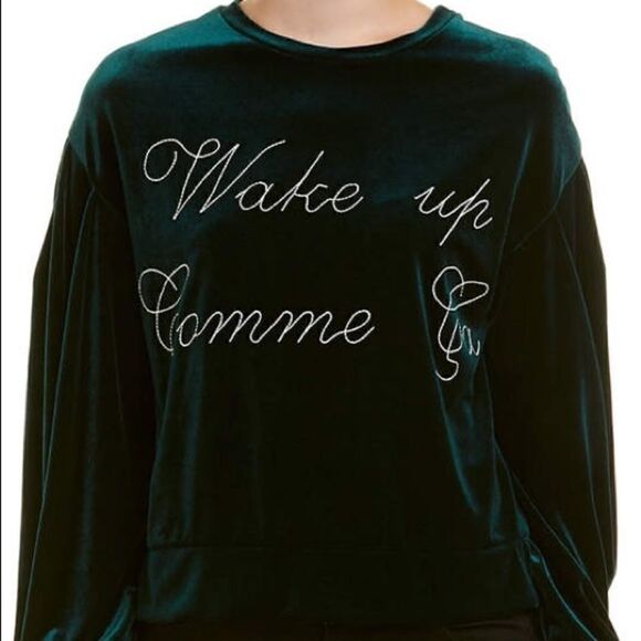 MISA Los Angeles Green Velvet Top - Picture 5 of 5